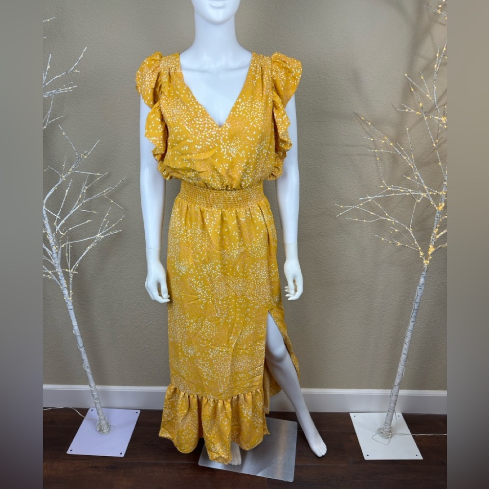 Express Ruffle Smocked Waist Maxi Dress $108